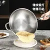 Sartén wok de titanio, martillado y forjado, saludable y sin recubrimiento, bajo humo, antiadherente, apto para estufas de gas
