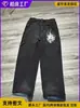 Celebridade da Internet Transfronteiriça Tendência Harajuku Hip-Hop Retrô Caveira Streetwear Jeans Jnco Y2K Jeans Masculino