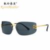 Nuevas Gafas de Sol Y2K Internet Rojas 8849 Tendencia Europea y Americana Metal Sin Montura Gafas de Sol Transfronterizas INS