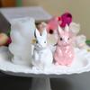Molde de Yeso de Aromaterapia Conejo de la Suerte Estéreo DIY Pellizco Aroma Vela Adornos Decorativos Molde de Silicona Animal