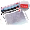 Bolsa de Lápis de Malha para Exame Estudantil Aparência Elegante Transparente Simples Grande Capacidade Bolsa de Lápis Estudantil Espessada Bolsa de Classificação de Arquivos A4