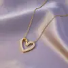 Moda simple sentido de alta gama no se desvanece collar de acero de titanio colgante de cintura pequeña temperamento de lujo ligero Joker fabricantes mayoreo