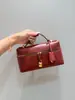 Bolsa lonchera LP23, piel original, herrajes de acero, sensación de alta gama, bolso tipo caja de un solo hombro cruzado, bolso de mano versátil y moderno para mujer