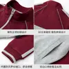 Uniformes de Béisbol con Cremallera Color Borgoña para Estudiantes de Primaria y Secundaria, Uniformes Escolares, Trajes Deportivos Estilo Preppy Británico para Primavera y Otoño para Niños y Niñas
