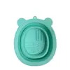 Tigela de Limpeza Dobrável de Silicone para Esponjas de Maquiagem, Beauty Blender, Pincéis de Maquiagem, Ferramenta de Limpeza, Tigela de Limpeza de Silicone Dobrável Oval