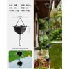 Cadena de Lluvia de Tubo de Bambú de Acero Inoxidable para Patio de Villa Cadena Guía de Agua para Aleros Japoneses Cadena de Lluvia de Drenaje para Casa de Huéspedes Bajante de Canalón
