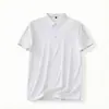 ¡Viajes Urbanos! Camisa Polo de Negocios 7A Enfriamiento Hielo Antibacteriana Sin Costuras Secado Rápido, Transpirable para Hombre Verano Manga Corta con Cuello