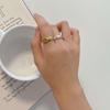 Anillo Minimalista Cool con Nudo de Línea para Mujer, Anillo de Dedo Índice Abierto Versátil de Personalidad de Moda Tendencia