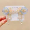 Accesorios para el Cabello Hanfu de Estilo Antiguo para Niñas Pequeñas, Pinzas para el Cabello de Princesa con Borlas Florales Dulces de Estilo Chino Super Hada