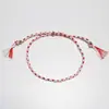 Amazon Explosiones Colorido Cuerda de Algodón Pulsera de la Amistad Cuentas de Cobre Borla Hecho a Mano Trenzado Cuerda de Mano Pieza de Mano Ajustable para Hombres y Mujeres