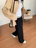 Pantalones Deportivos Casuales de Cintura Suelta Rectos de Pierna Ancha para Mujer, Versátiles, para Primavera 2025