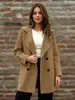 2026 Novo Casaco de Lã Elegante Feminino Amazon Europeu e Americano Transfronteiriço Outono/Inverno Jaqueta de Lã Solta de Botão Duplo