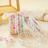Cinta de Hilo de Nieve con Puntos de Onda de Color de 2.5 cm Estilo Ins Lazo DIY Regalo Pastel Horneado Empaque Cinturón Día del Niño