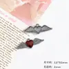 Colgante de Teléfono Móvil con Alas de Corazón Gótico Retro Personalizado Transfronterizo Europeo y Americano, Collar, Pulsera, Accesorios de Joyería