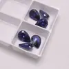 Pedra preciosa azul tanzanita em formato de gota Pedra solta Pingente Incrustação com Zircônia sintética em formato de pera Gota Pedra de safira azul profunda