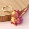 Múltiples Colgantes de Llavero de Animales Realistas Impresos en 3D, Figuras Modelo Articuladas Móviles de Oso y Zorro