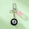 Llavero para Amantes del Billar Resina 8 Billares, Amuleto Colgante para Bolso Regalo Recuerdo Colgante Llavero