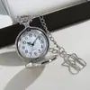 Relógio de Bolso Exclusivo com Corrente Pendurada Clássica para Oração, Flip-Cover Totalmente Automático Popular Transfronteiriço com Toque de Luxo, Relógio de Pulso a Quartzo