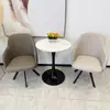 Silla tapizada de lujo ligero, Silla para reuniones y negociaciones de oficina, Silla giratoria de recepción de ocio para sala de estar, balcón, apartamento pequeño