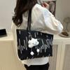 Bolso Grande Bordado en Lona para Mujer Otoño 2025 Nuevo Bolso de Hombro Gran Capacidad Casual Versátil Bolso Tote Bolso de Viaje