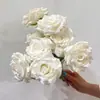 Rosa de Diamante Simulada de Cabeza Única Múltiple, Flores Falsas para Fotografía y Props de Maquetación, Flores Artificiales para Decoración de Bodas