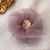 En stock seersucker flor diy hecho a mano estilo coreano 5cm tocado corsage decoración accesorios de ropa flor de hilo accesorios de joyería