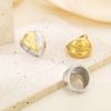Anillo de acero inoxidable chapado en oro de 18 quilates para mujer, estilo europeo y americano, con diseño de cruz, de titanio de alta calidad y sencillo, con pieza de mano.