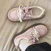 Zapatos de Entrenamiento Alemanes de Doble Malla Rosa para Mujer, Ugly Cute, Nuevos de Primavera y Verano, Chic de Nicho, Estilo Coreano, de Caña Baja, Versátiles, Deportivos, Blancos