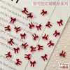 Accesorios para Uñas con Lazo Rojo Ankela, Artículo Popular de Celebridad de Internet, Decoración de Uñas con Lazo Rojo Vino 3D Navideño