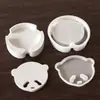 Molde de Resina Epóxi para Coaster com Cabeça de Urso para Roupas DIY Simples Caixa de Armazenamento de Coaster de Urso Molde de Silicone Molde