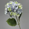 Flor artificial de fronteira, hortênsia de cabeça única com película 3D, hortênsia semiacabada para arranjos florais, hortênsia artificial, flor artificial, arranjo floral de casamento