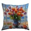 Floreros de Primavera Pastoral para Repisa de Ventana Fundas de Almohada Más Vendidas en Amazon Transfronterizo Fundas de Almohada para Oficina Dormitorio