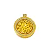 Loja de ouro com alta cor ouro francês antigo cravejado de diamante bússola poli Fu rotativa pingente banhado a ouro cobre joias por atacado femininas