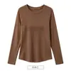 Camiseta Versátil de Quatro Estações Quente Ajustada ao Corpo Cor Sólida Emagrecedora Manga Longa Slim Fit Outono Inverno 2026 Nuvem Veludo Quente Pele Camiseta Base Feminina