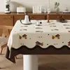 Nuevo Mantel de Dibujos Animados, Impermeable, Resistente al Aceite, No Lavable, Lujo Ligero, Sensación de Alta Gama, Estilo Vintage, Mantel Rectangular para Mesa de Café
