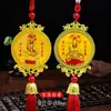 Colgante Nuevo para Coche Vidrio Convexo Doble Cara Presidente Mao Colgante para Coche Doble Cara Guanyin Buda Colgante para Coche Suministros para Colgar en el Coche