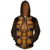 Sudadera Nueva 2022 de Guardianes de la Galaxia Chaqueta con Cremallera y Capucha Estampada en 3D Sudadera con Capucha Cosplay de Xingjue