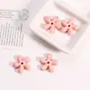 Flor de Cinco Pétalos INS Fresca Cuentas de Cerámica Agujero Recto Flor para Ensartar Cuentas Sueltas Accesorios para Colgante de Cadena de Teléfono Hecho a Mano DIY