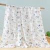Toalla envolvente de algodón bambú doble gasa colcha infantil toalla de baño para bebé manta de dibujos animados toalla para envolver estampada bolsa individual comercio exterior