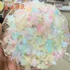 Glitter gelatinoso luminoso com furo médio cauda de fênix borboleta perolada faça você mesmo acessórios para pendurar acessórios para cabelo atacado