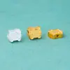 Prata Esterlina S925 Banhada a Ouro Dupla Face Desenho Animado Gatinho Fofo Contas Espaçadoras Acessórios Hello Kitty Pulseira de Cristal DIY