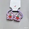 Acessórios de Cabelo para Crianças, Faixa de Cabelo Pequena Fofa para Bebê, Flor de Morango, Não Machuca o Cabelo, Elástico de Cabelo de Alta Elasticidade, Elástico de Cabelo Coração Estrela