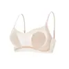 ¡Piel de leche helada! Sujetador invisible grande en forma de U, diseño sexy, hace que los senos grandes parezcan más pequeños, copas ultrafinas tipo oreja de conejo, sin costuras y cómodo, negro