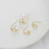 Retenção de Cor Forte Ouro 14K Banhado Suporte de Contas em Forma de Gota Gancho de Orelha DIY Brincos de Pérola Pegajosos Feitos à Mão Acessórios de Joia para Orelha Material