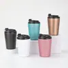 Taza Térmica de Vacío Simple Transfronteriza Taza de Café Americana Acero Inoxidable 304 Portátil de Viaje para Coche Antiderrames Vaso Térmico