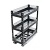 Gabinete Cesta de Cocina Cesta para Condimentos Cesta para Condimentos de Gabinete Estrecho Tipo Cajón Estante Soporte Integrado Gabinete de Cocina Azul Fábrica