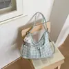 Bolsa Nova Estilo Fresco Primavera 2026 para Axila e Ombro para Mulheres com Laço, Bolsa Tote para o Trabalho, Bolsa Pregueada, Bolsa Transversal