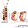 Conjunto de joias Cassie Mona Lisa colar de zircônia brincos colar de zircônia brincos conjunto de duas peças atacado feminino