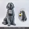 Figura de Perrito Realista Transfronteriza Decoración de Jardín Patio Manualidades Luz Solar Exterior Estatua de Animal Luz Nocturna