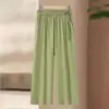Pantalones de Verano 2026 Estilo Chino Delgado, Pantalones Casuales de Pierna Ancha Sueltos Elásticos para Mujer, Versátiles y Adelgazantes, Largo Nueve Décimos